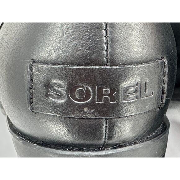 Sorel Cate Lace Up Black Bootie Waterproof Leather Boots 8.5 NL3385-010 - Picture 6 of 9